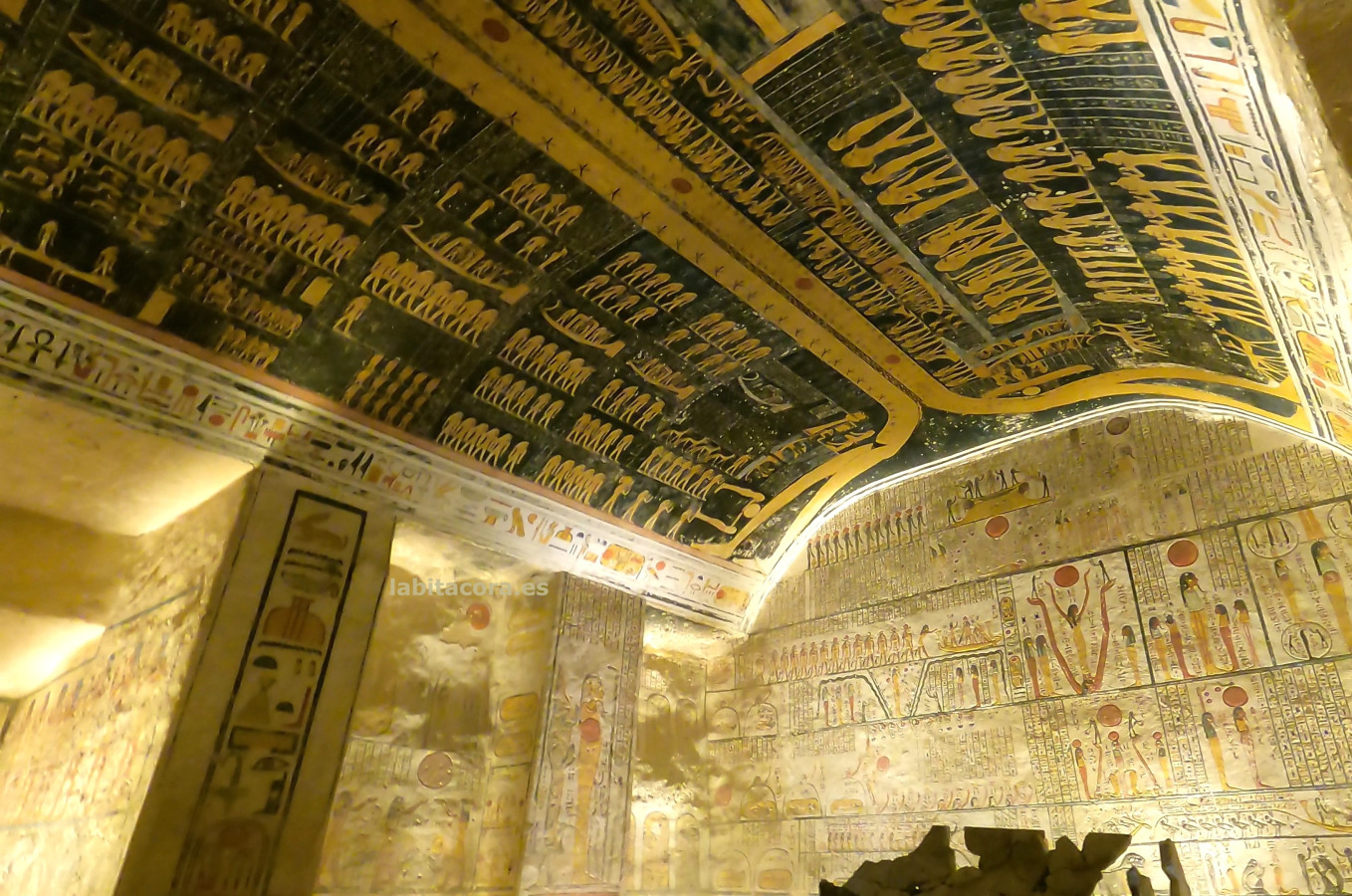 La cámara funeraria de Ramsés VI o KV9 en el valle de los Reyes en Luxor, Egipto.