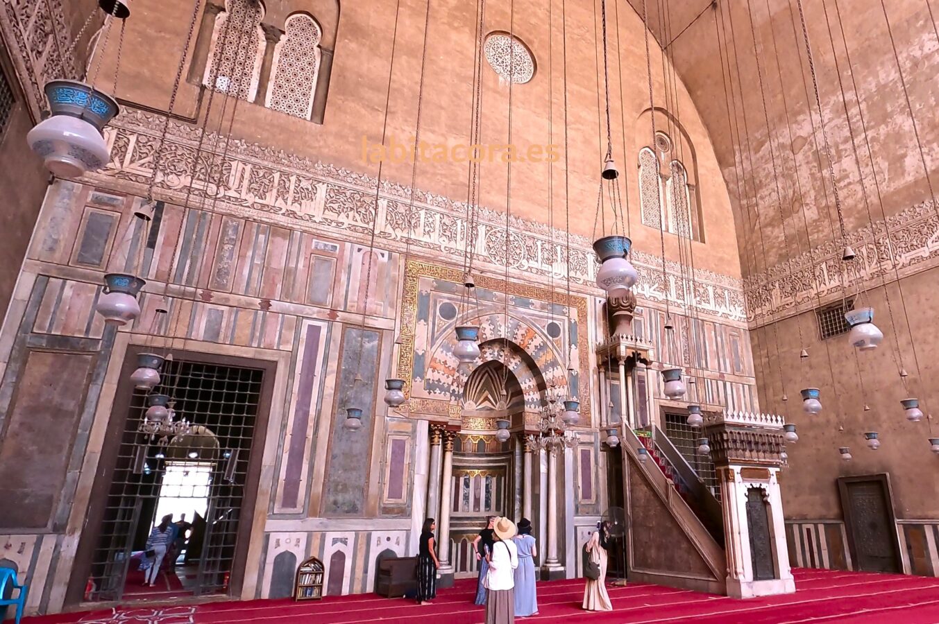 El Mihrab de la Mezquita-Madraza del Sultán Hassan en El Cairo, Egipto