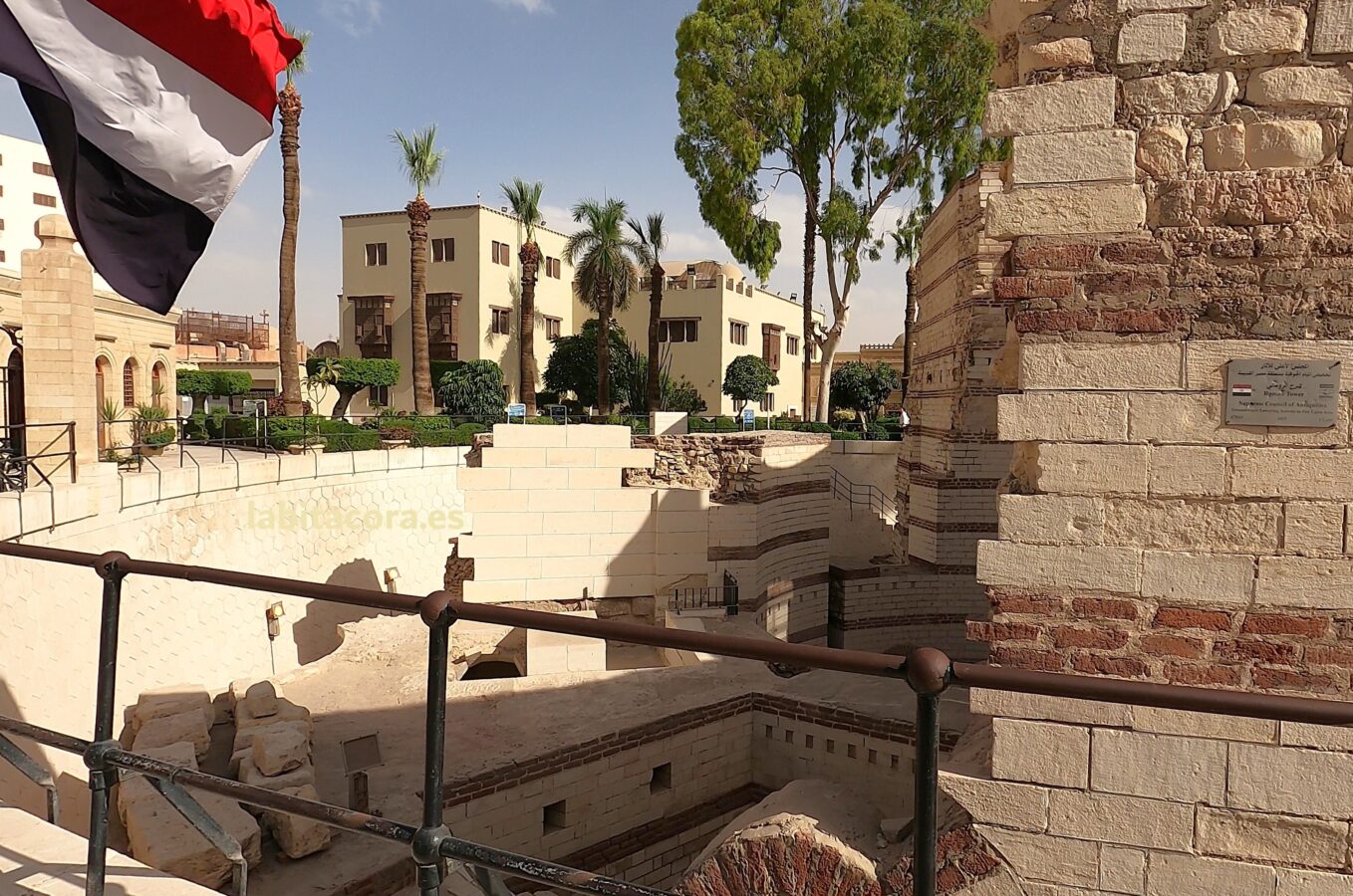 La fortaleza romana o fuerte de Babilonia en el Viejo Cairo, Egipto