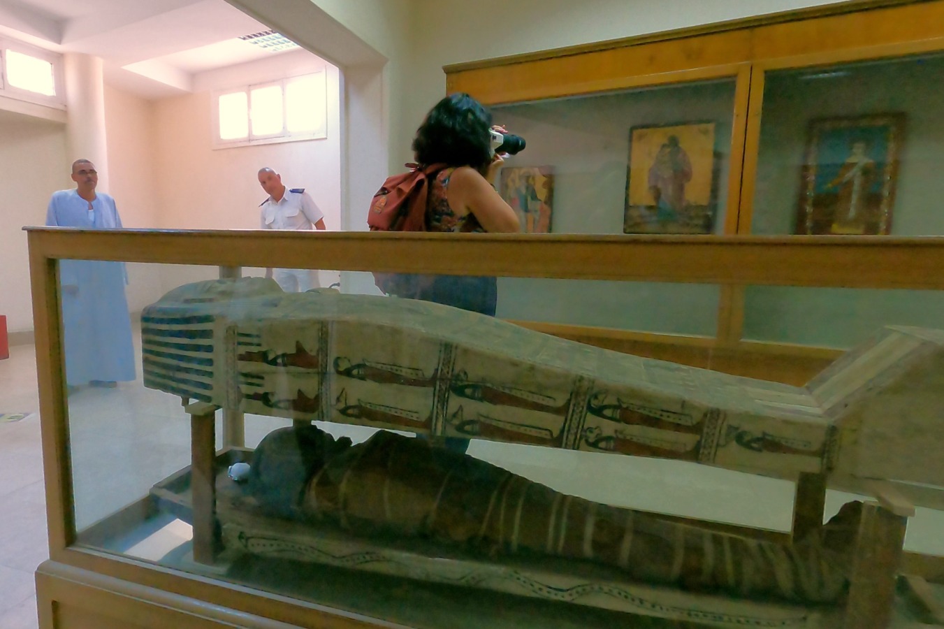 En el museo Kom Aushim de Karanis en Fayum. Egipto