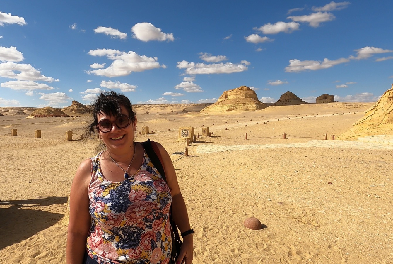 En el Valle de las Ballenas, Wadi El Hitan de El Fayum, Egipto.