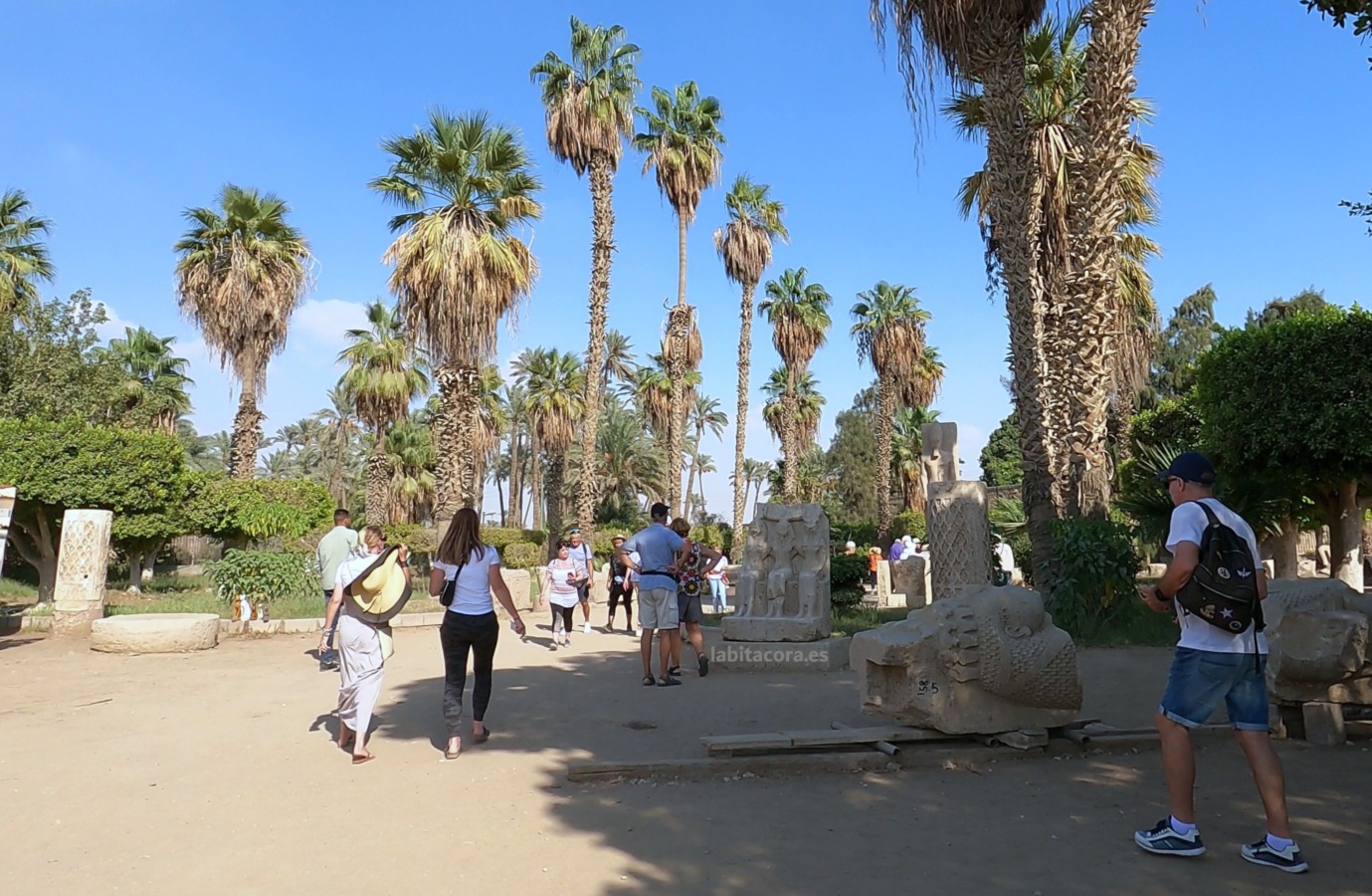 En el Museo al Aire Libre de Menfis, Egipto.