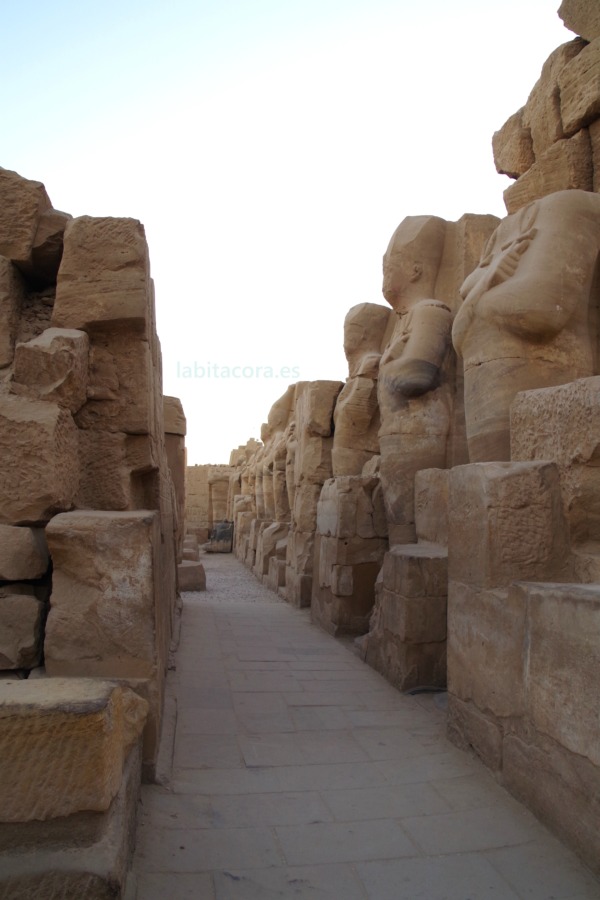 La Sala Floreciente en los templos de Karnak en Lúxor. Egipto.