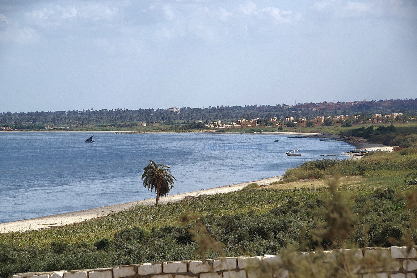 Panorámica del lago Qarun de El Fayum, Egipto.