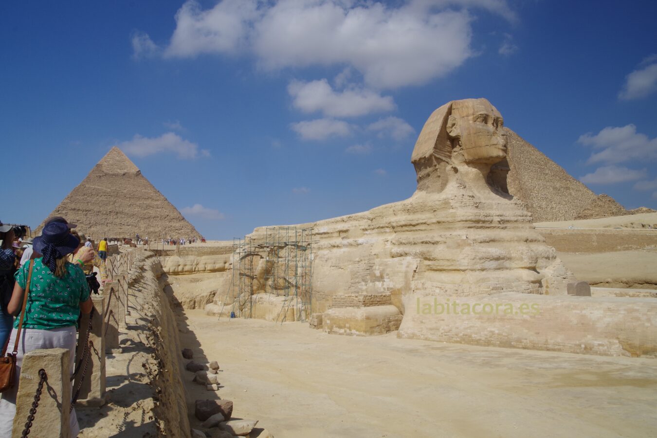 En el complejo piramidal de Guiza, Egipto