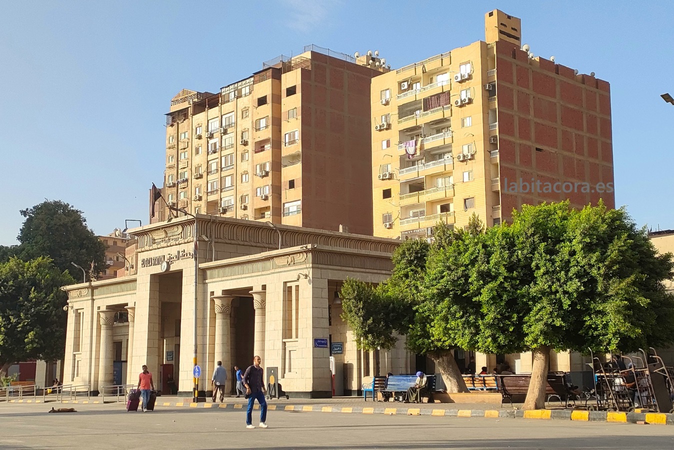 La estación de tren de Guiza, Egipto.