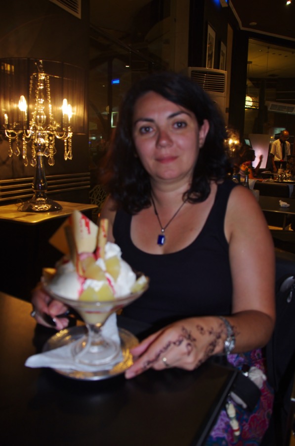 Mi super helado de la heladería de Marrakech