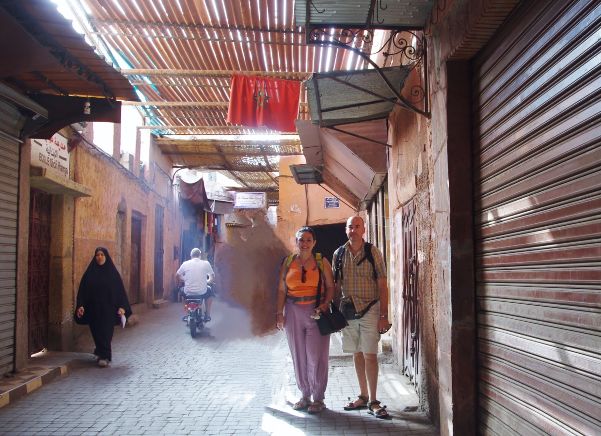 Jose y yo en medina de Marrakech. Marruecos
