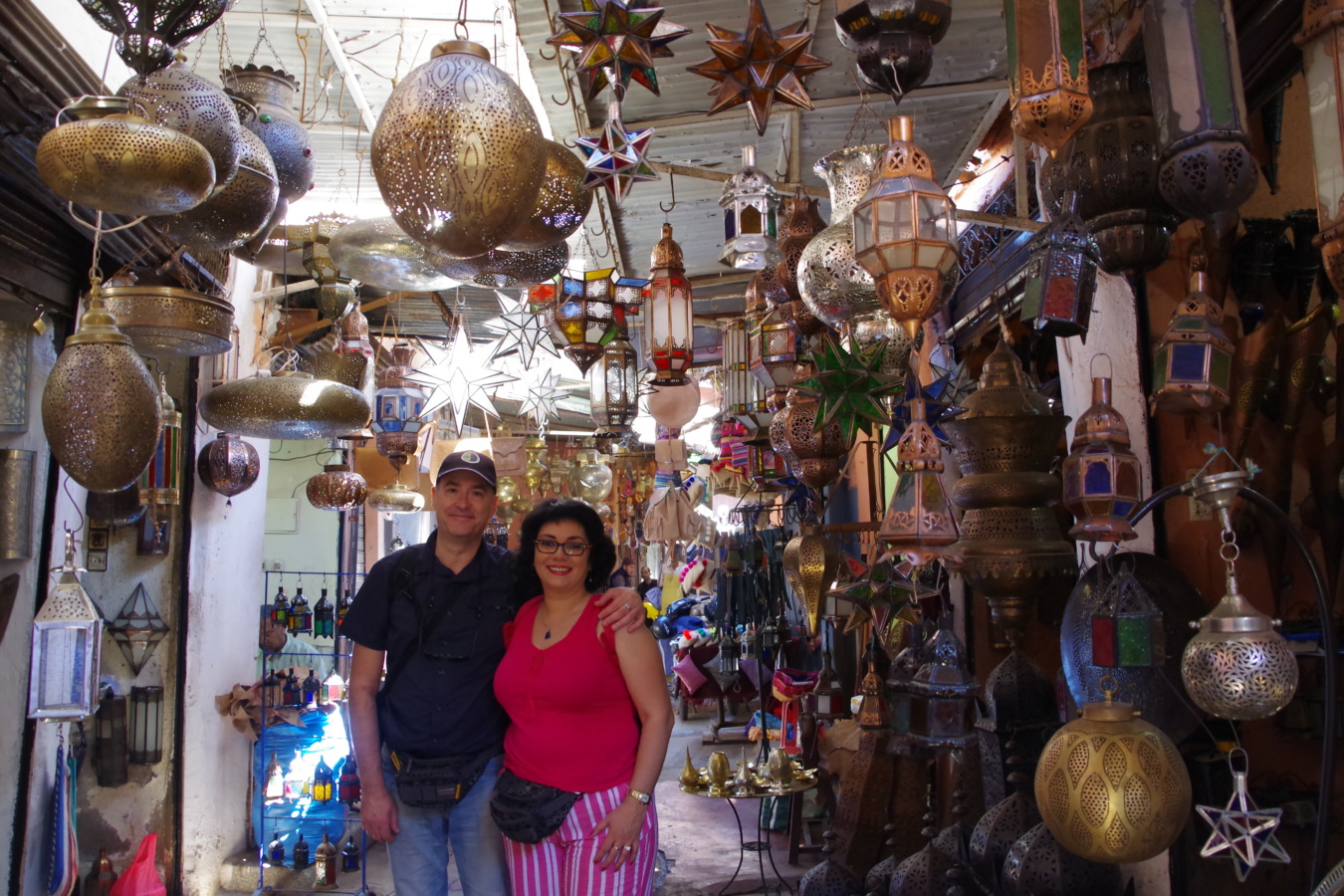Jose y yo en el Zoco de Marrakech