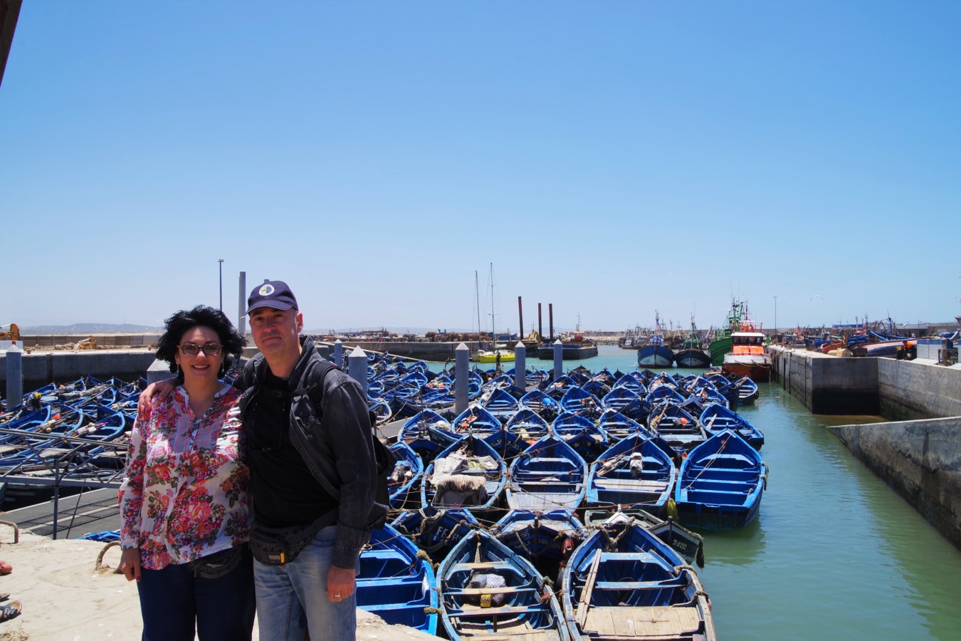 Jose y yo en el puerto de Essaouira.