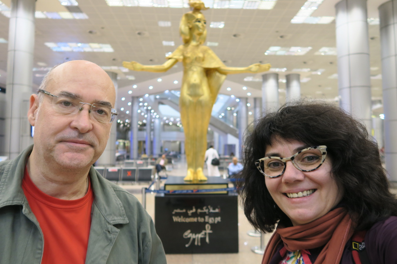 En el aeropuerto de El Cairo, Egipto. 