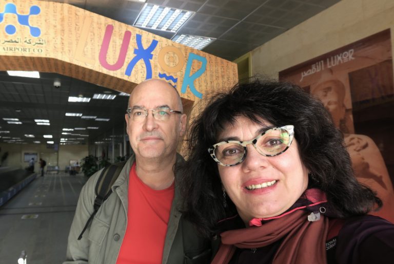 En el aeropuerto de Lúxor, Egipto