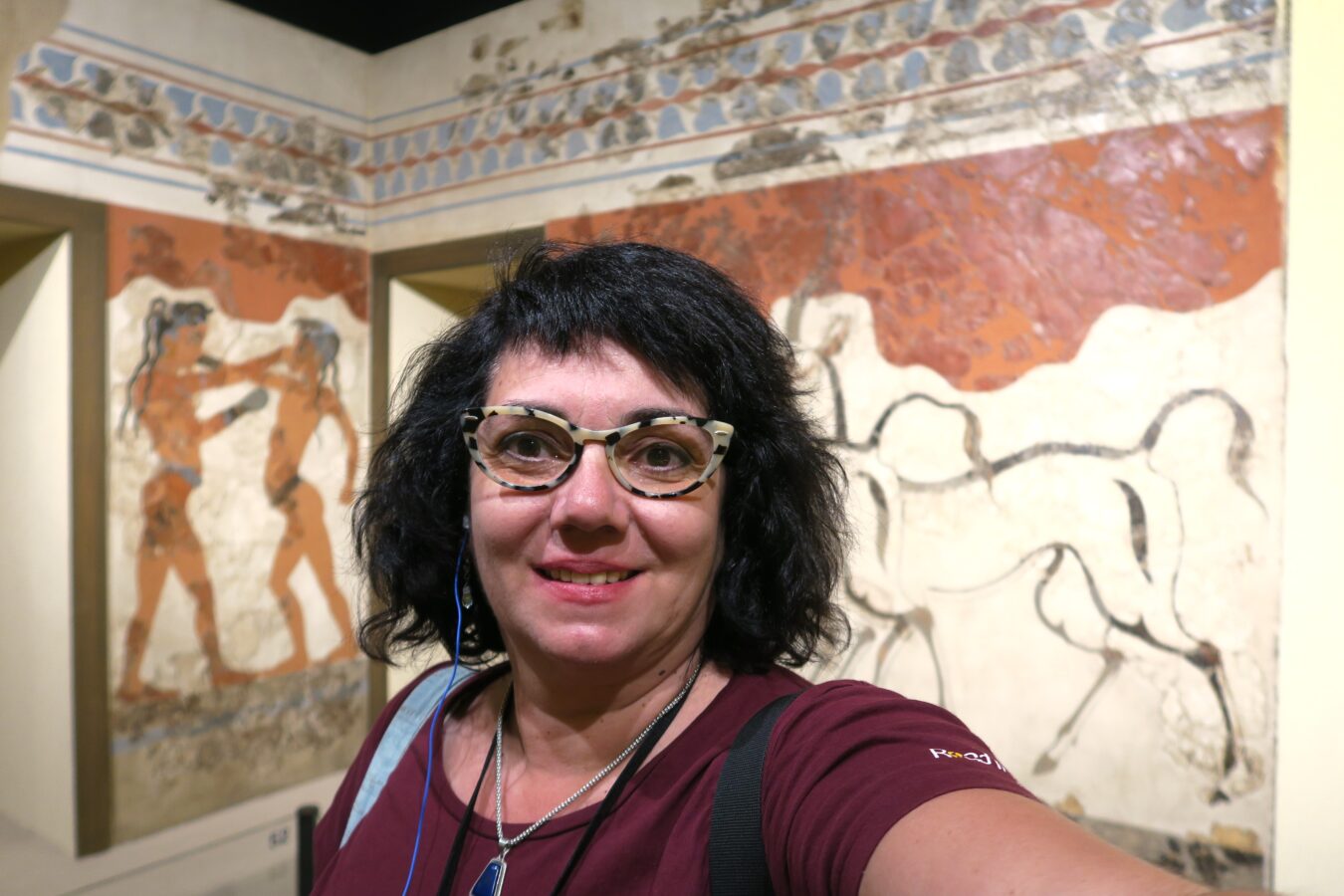 En la sala de arte al arte minoico de la tercera planta en el Museo Arqueológico Nacional de Atenas, Grecia.