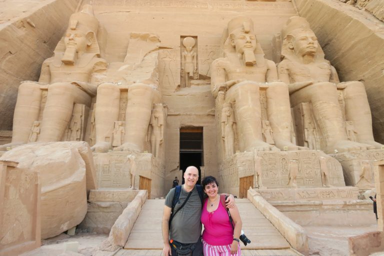 En la visita a Abu Simbel. Egipto