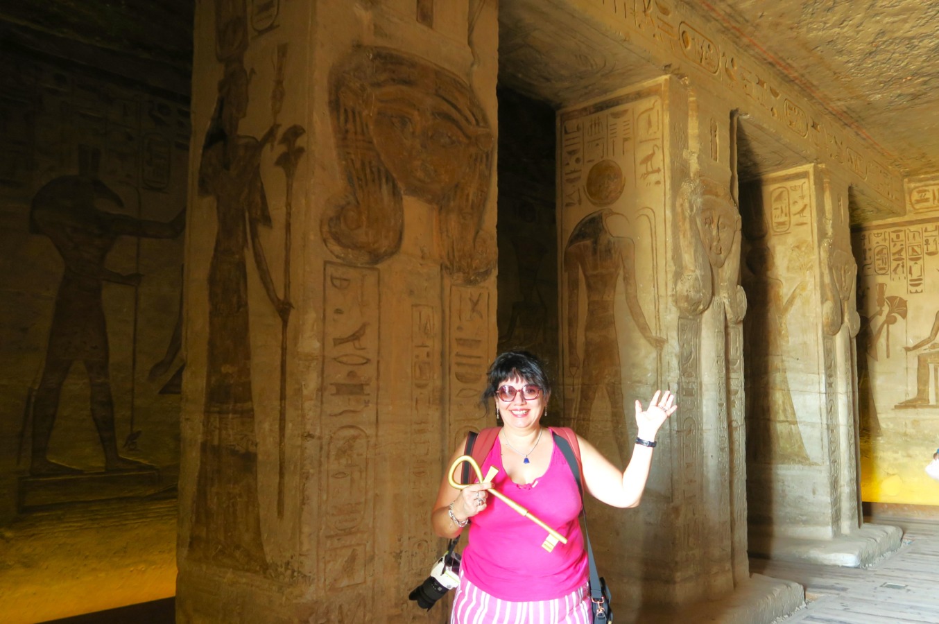 En el interior del templo Nefertari, en Abu Simbel. Egipto