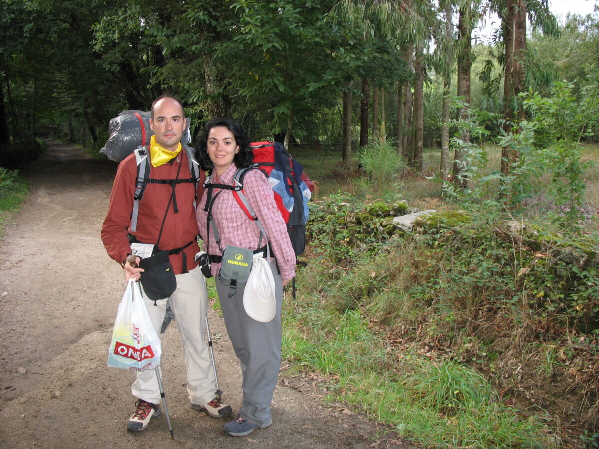 Jose y yo en el primer Camino de Santiago. que hicimos.