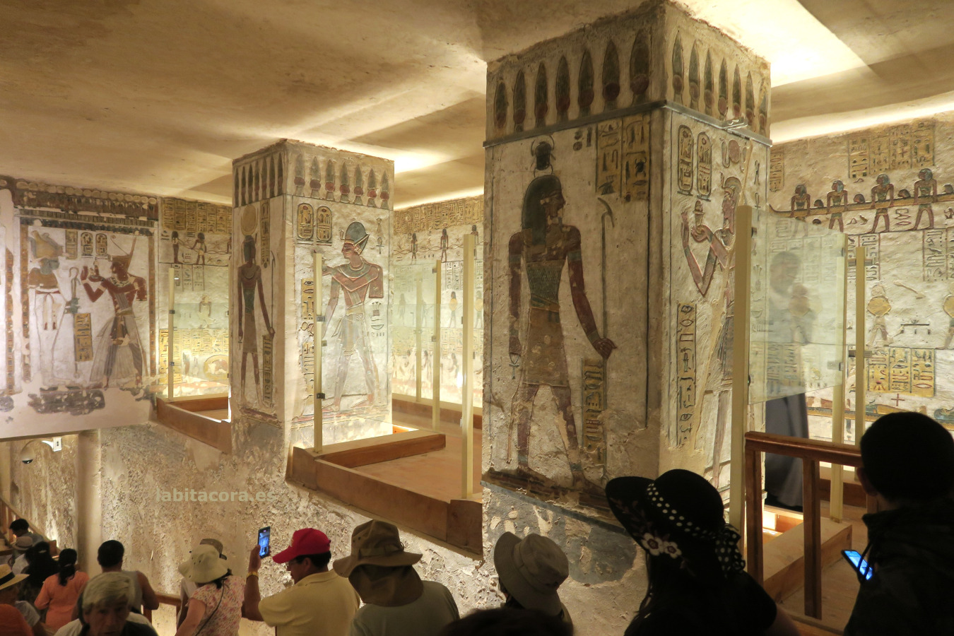 La tumba de Ramsés III (KV 11) en el valle de los Reyes en Lúxor. Egipto