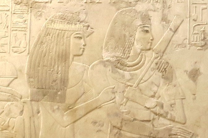 May y Amenhotep en la tumba del visir Ramose y su esposa Merit-Ptah en el Valle de los Nobles en Lúxor. Egipto