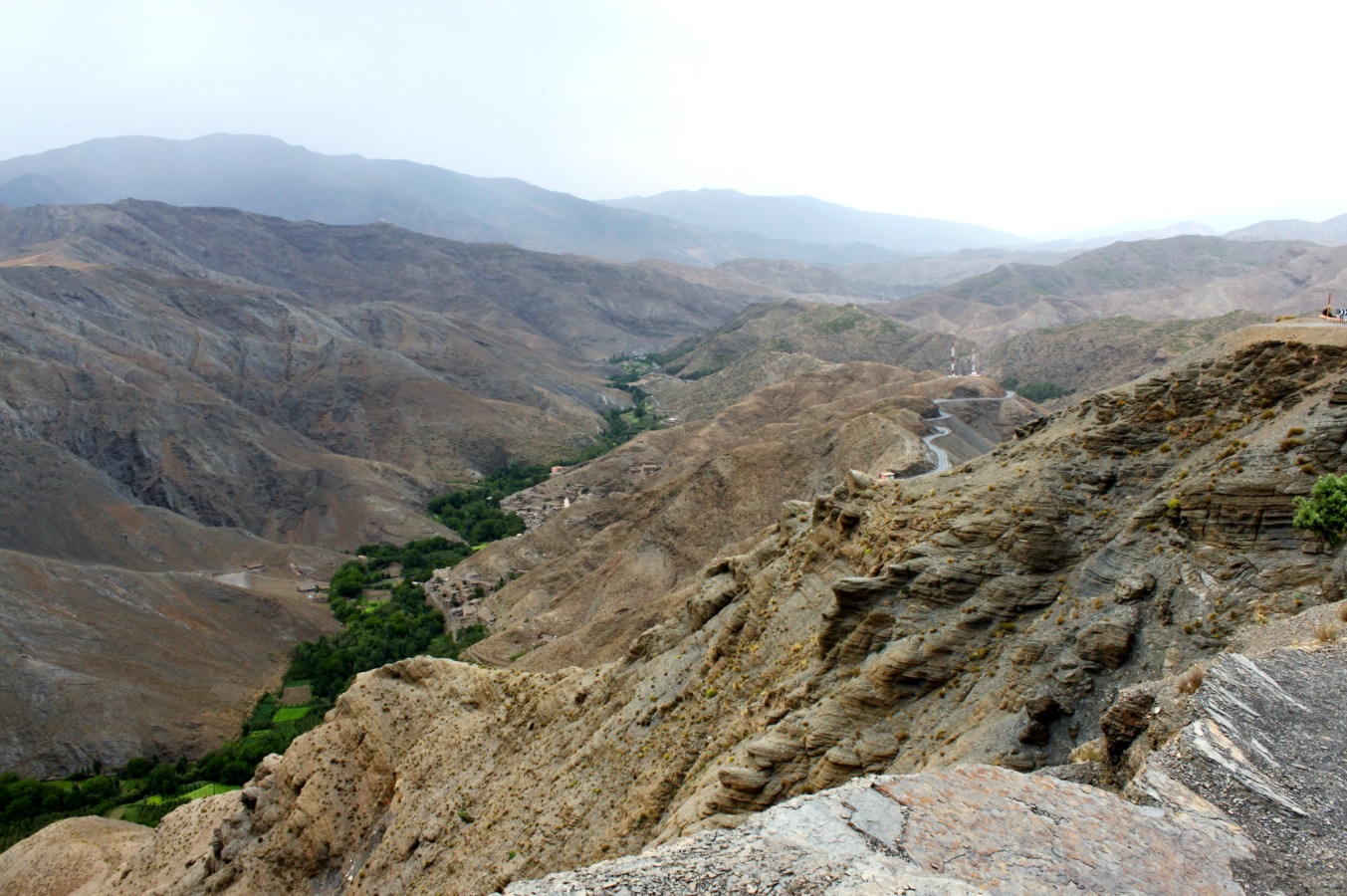La panorámica espectacular el Valle del Zat. Marruecos.