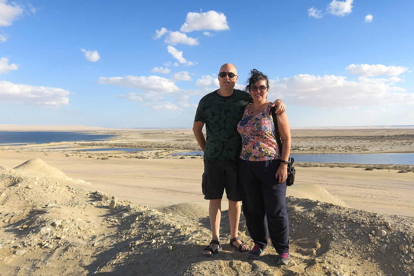 En los lagos de la reserva natural de Wadi El Rayan en el desierto de El Fayum. Egipto