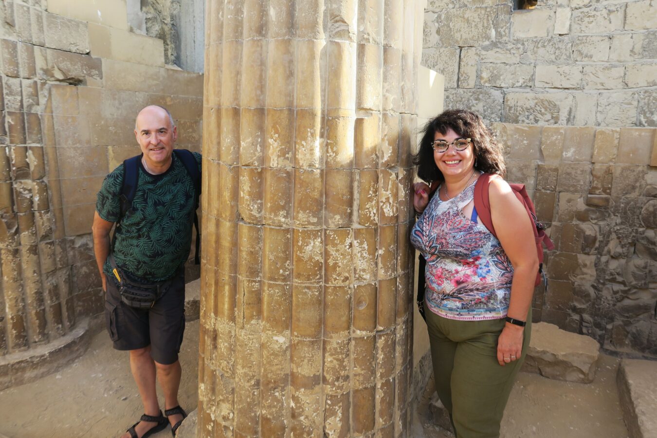 En el Complejo del faraón Zoser en Saqqara. Egipto 