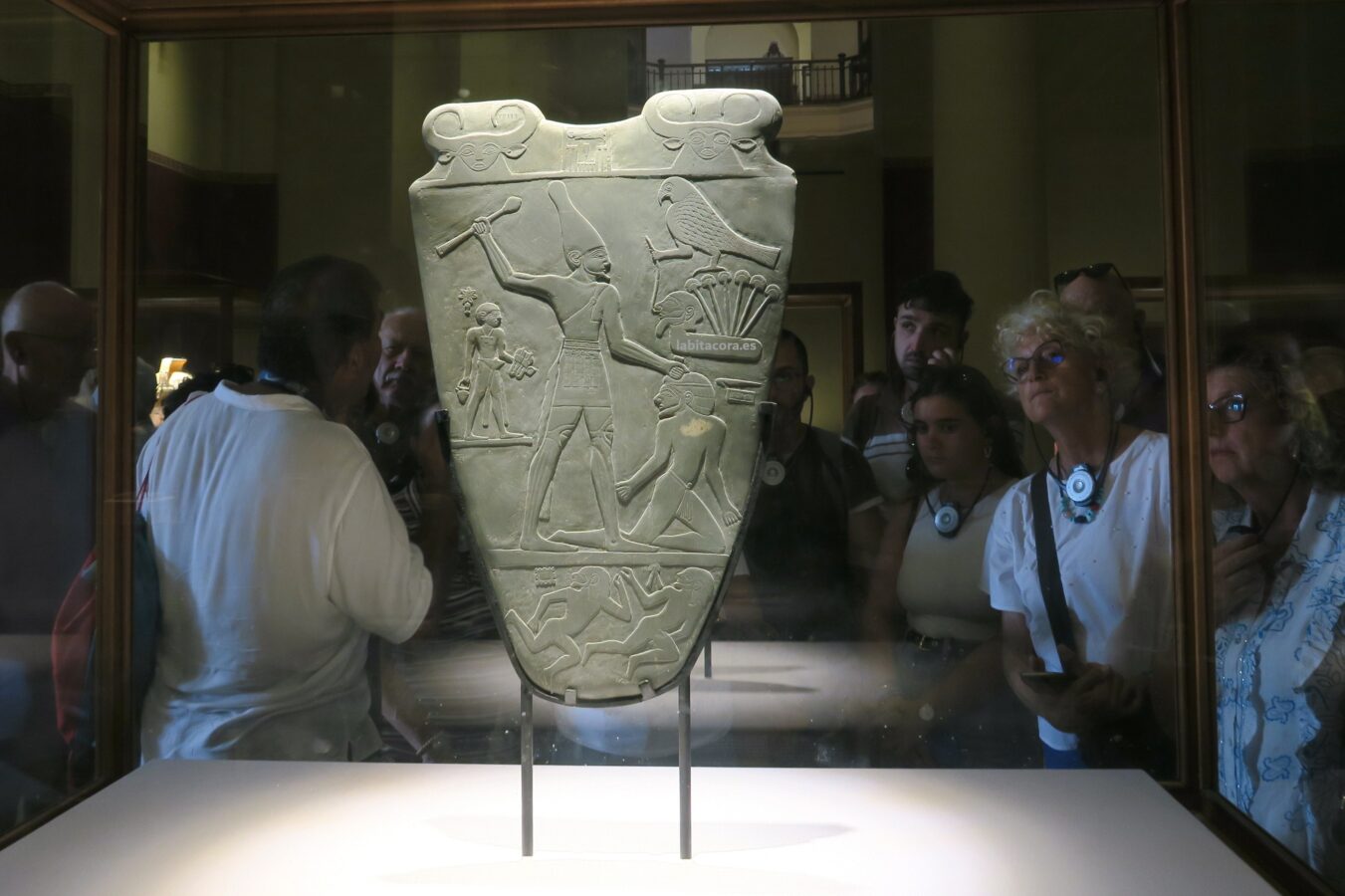 La Paleta de Narmer en el museo egipcio de El Cairo.