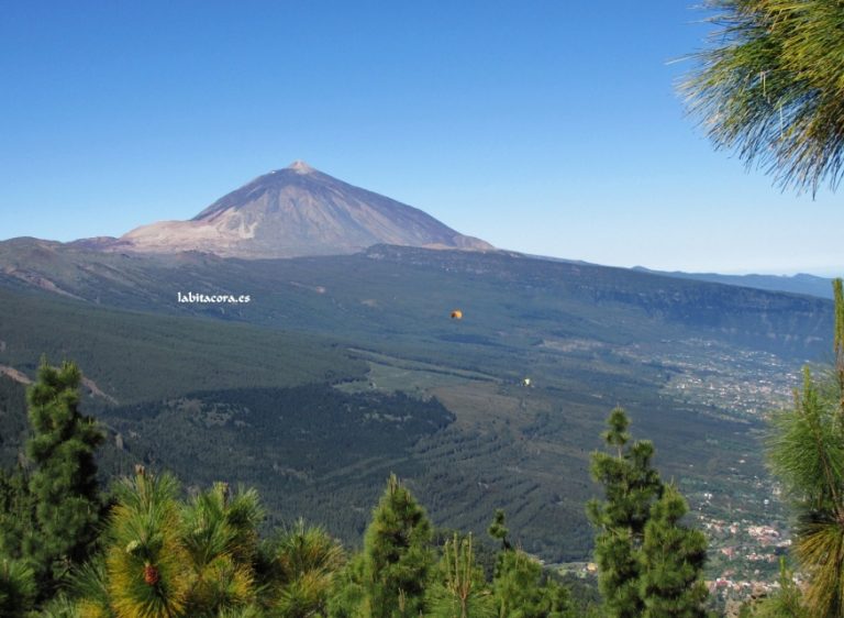 El Teide con un grupo practicando ala delta.